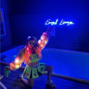 Neon Green and Pink KANDI Outfit